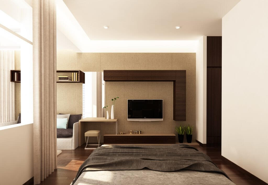 Các món đồ nội thất có thể trang bị thêm trong phòng ngủ: Kệ TV