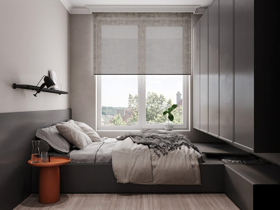 Giường ngủ cần được bố trí gần cửa sổ để đón nhận ánh sáng tự nhiên tốt nhất