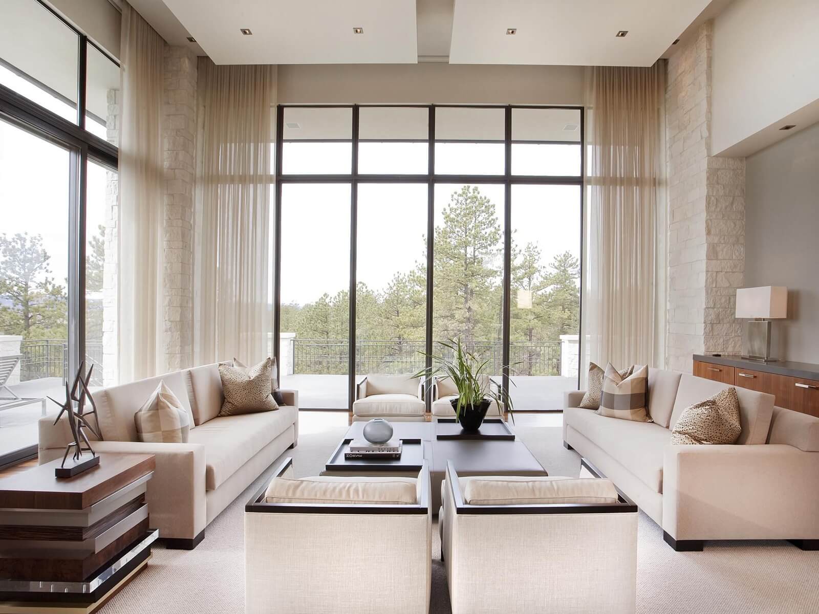 Mẫu sofa nội thất phòng khách mệnh Thủy màu trắng