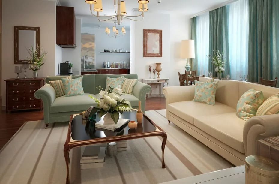 Thiết kế nội thất chung cư 60m2 phong cách tân cổ điển