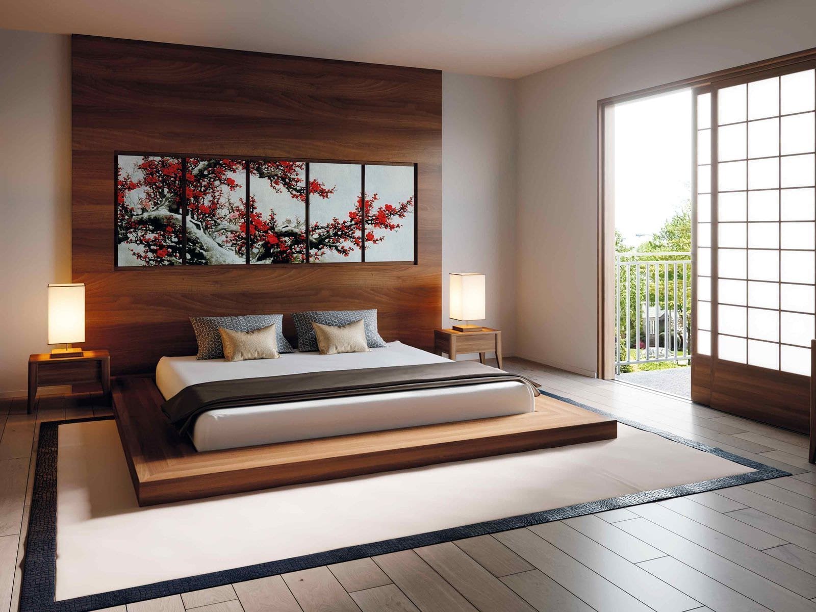 Trang trí phòng ngủ kiểu Nhật độc đáo