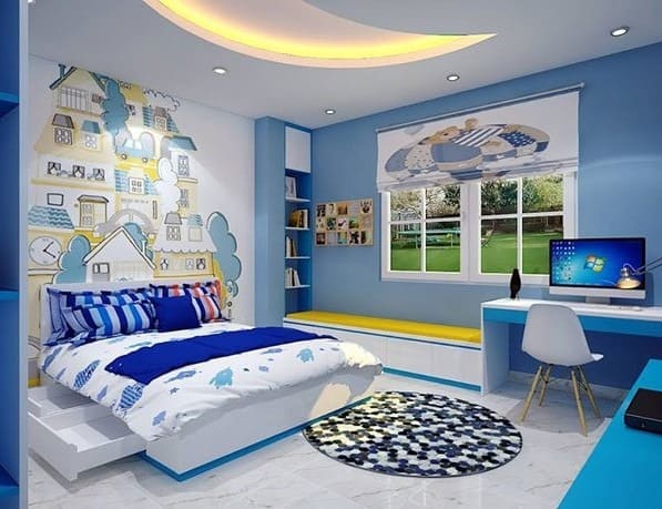 Trang trí phòng ngủ dễ thương cho bé trai