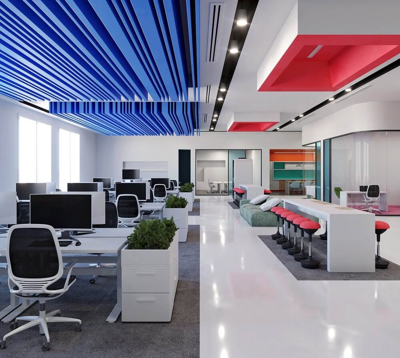 Ảnh hưởng của màu sắc đến nội thất văn phòng