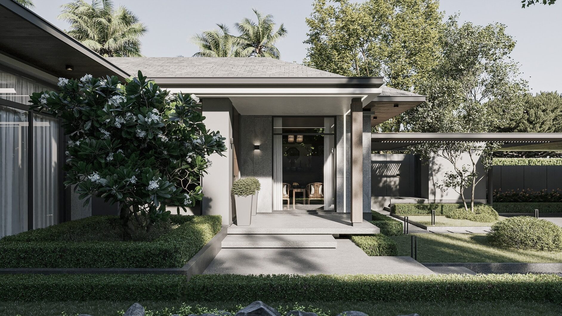 Biệt thự mặt tiền 8m 1 tầng sang trọng 2