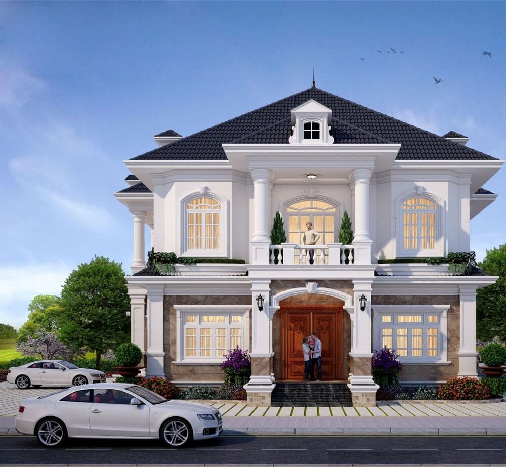 biet-thu-mini-2-tang-phong-cach-tan-co-dien Biệt thự mini 2 tầng phong cách tân cổ điển