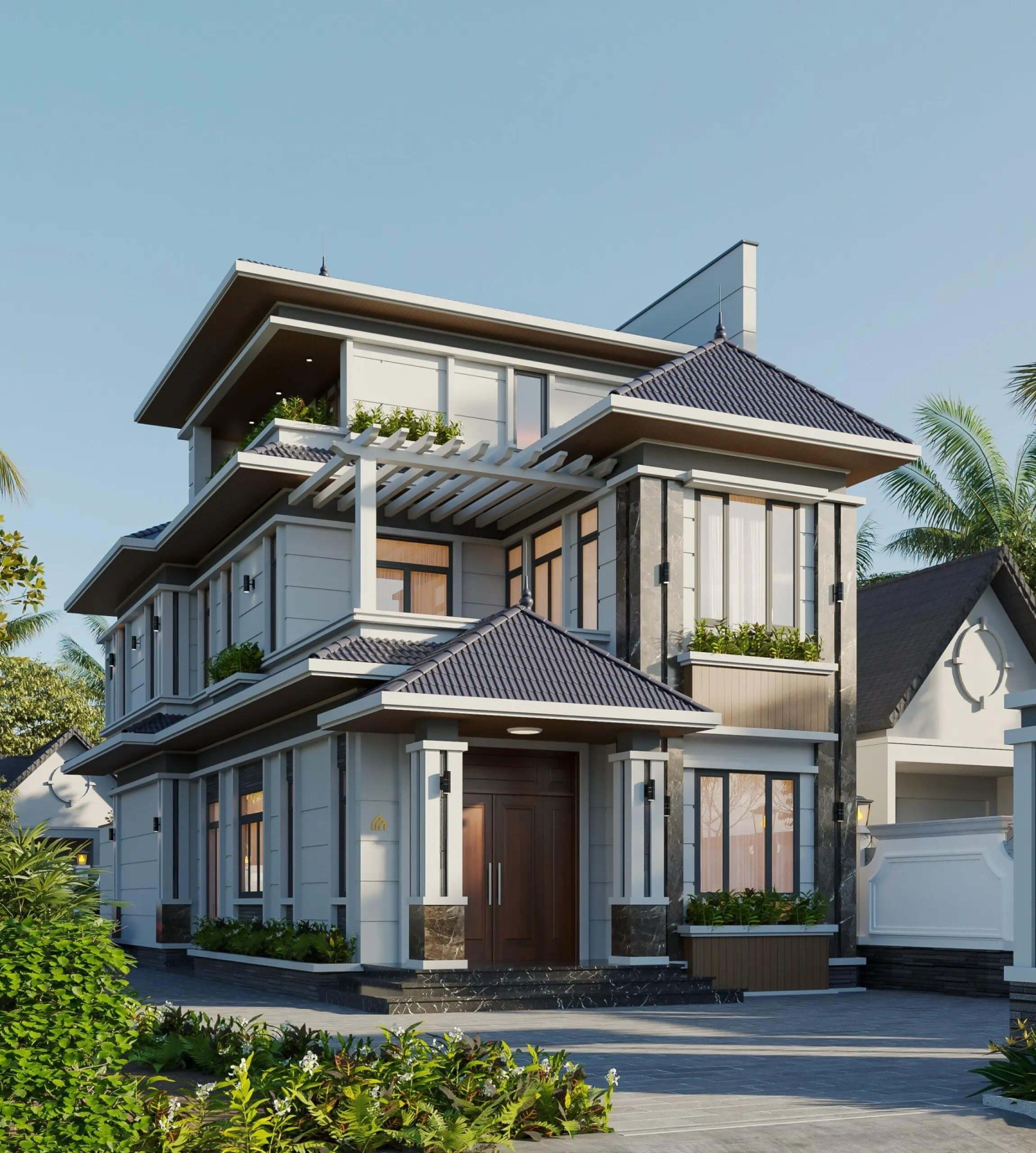 Chi phí xây dựng nhà mái Nhật ba tầng