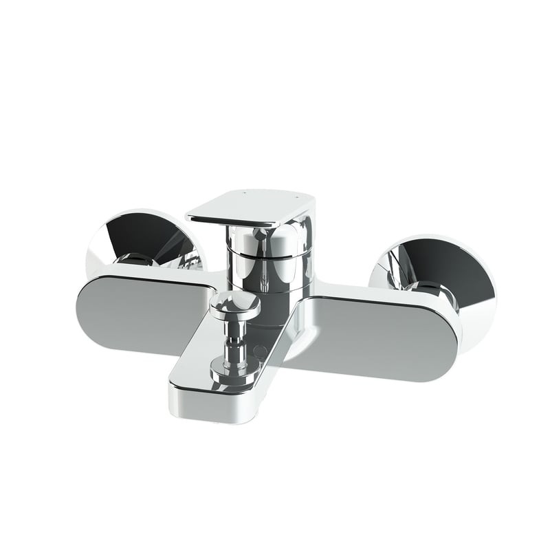 Vòi sen tắm bằng inox sáng bóng, thiết kế hiện đại, lắp âm tường, phù hợp phòng tắm phong cách tối giản.