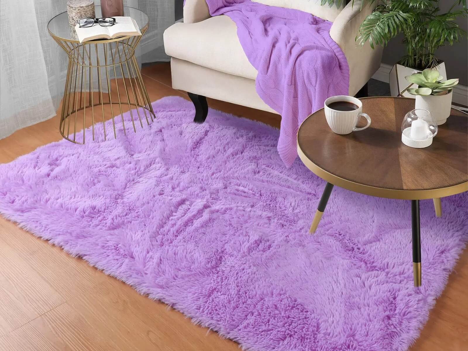 Chọn thảm trải sàn màu tím pastel