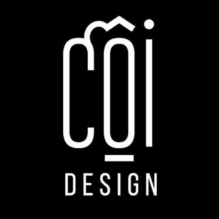 coi-design Logo Cội Design với chữ trắng trên nền đen, thiết kế đơn giản và hiện đại.