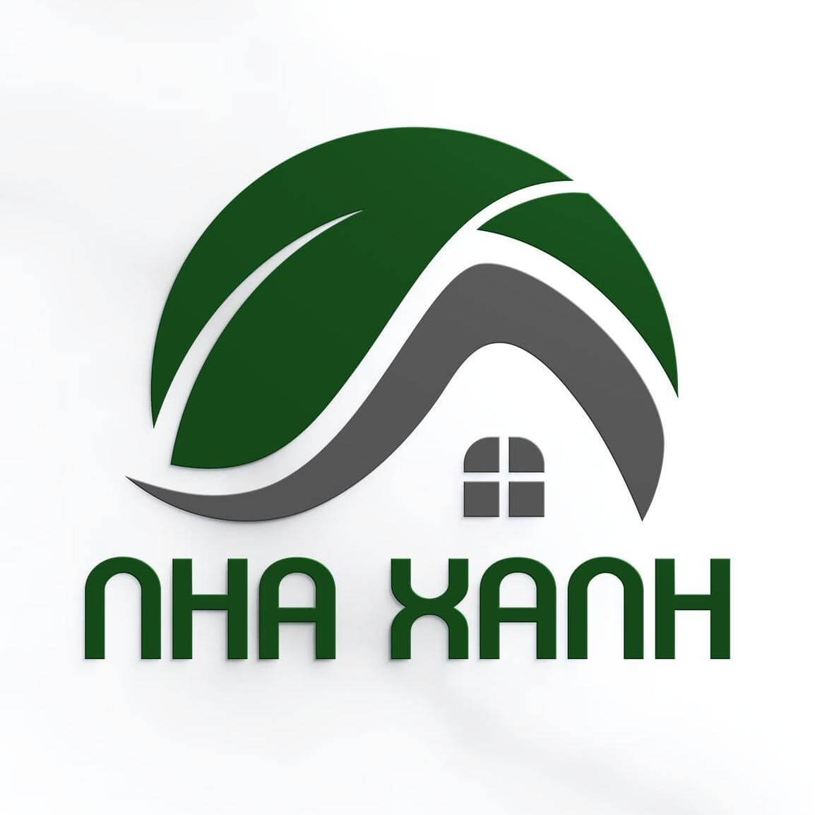 cong-ty-cp-kien-truc-va-xay-dung-ngoi-nha-xanh Logo Nhà Xanh với hình mái nhà xanh và cửa sổ, thể hiện sự bền vững và thân thiện môi trường.
