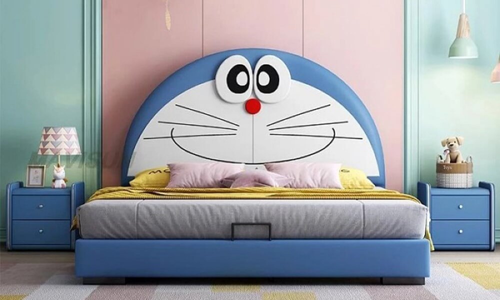 Đầu giường trang trí hình vẽ Doremon thú vị