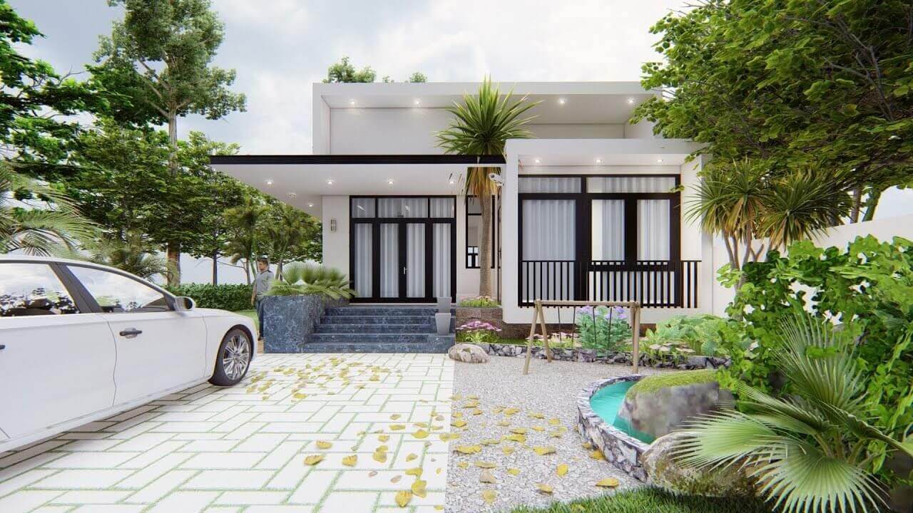 Dự toán ngân sách chi tiết khi thiết kế nhà ngang 8m 1 tầng