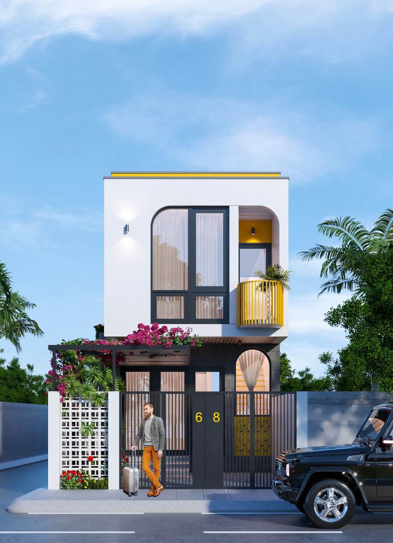 gam-mau-chu-dao-thuoc-tone-nhat-phu-hop-voi-phong-cach-kien-truc Gam màu chủ đạo thuộc tone nhạt phù hợp với phong cách kiến trúc