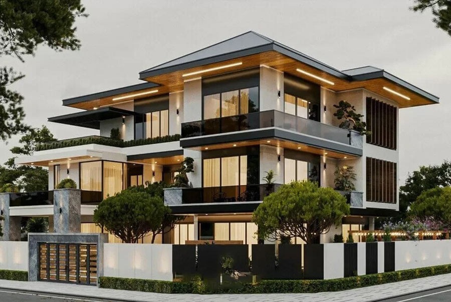 huong-nha-tot-va-xau-cho-nu-sinh-nam-ky-dau Biệt thự hiện đại, ba tầng với kiến trúc sang trọng, ánh sáng ấm áp và sân vườn xanh mát.