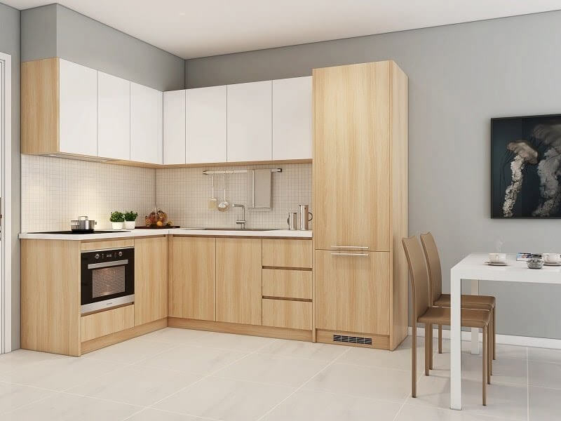 I. Nội thất phòng bếp cơ bản gồm những gì: tủ và bếp