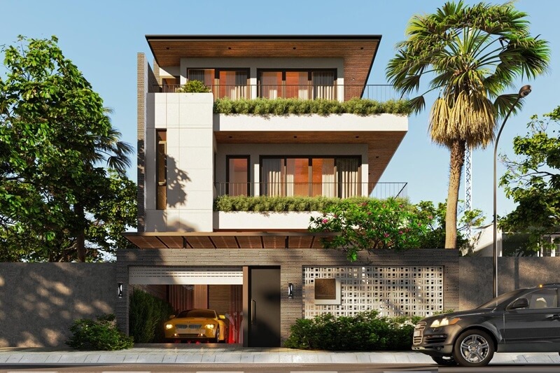 Không gian trong biệt thự 3 tầng được sắp xếp cực kỳ khoa học để tạo ra sự dễ chịu