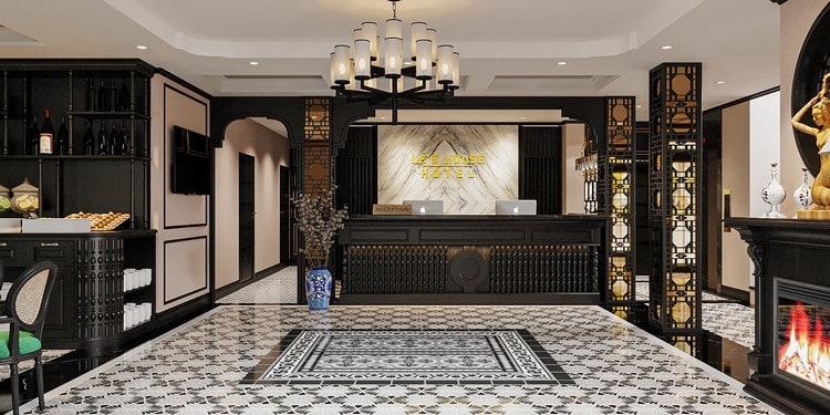 Kiến trúc sáng tạo và phong cách nghệ thuật làm tăng sự sang trọng cho khách sạn 4 sao