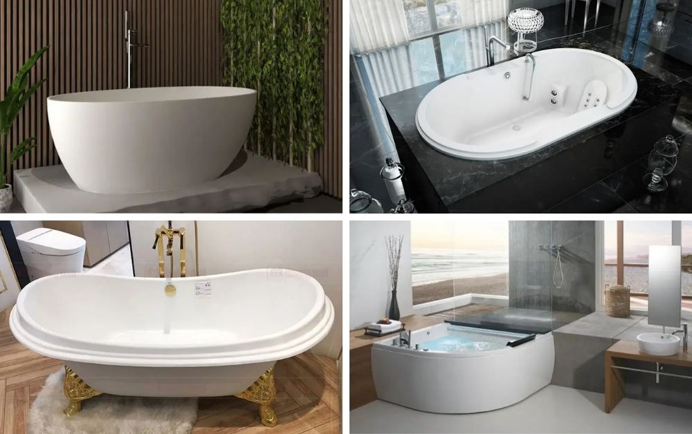 Bộ sưu tập bồn tắm sang trọng với nhiều kiểu dáng và phong cách khác nhau, từ hiện đại đến cổ điển.