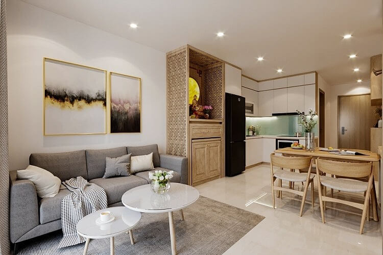 Mẫu bếp cho chung cư diện tích 50m2 3