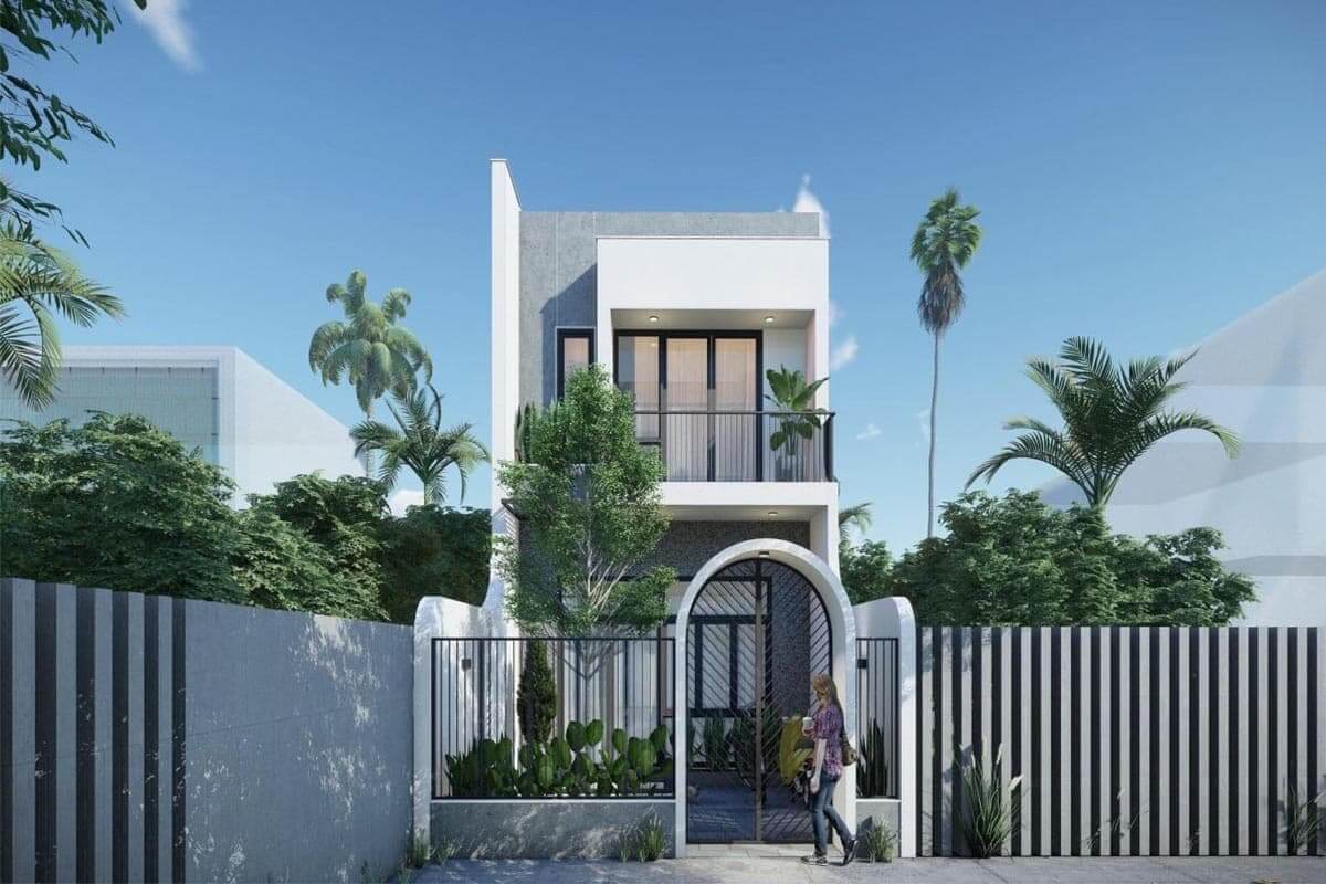 Mẫu nhà 1 lầu 1 trệt với 2 phòng ngủ