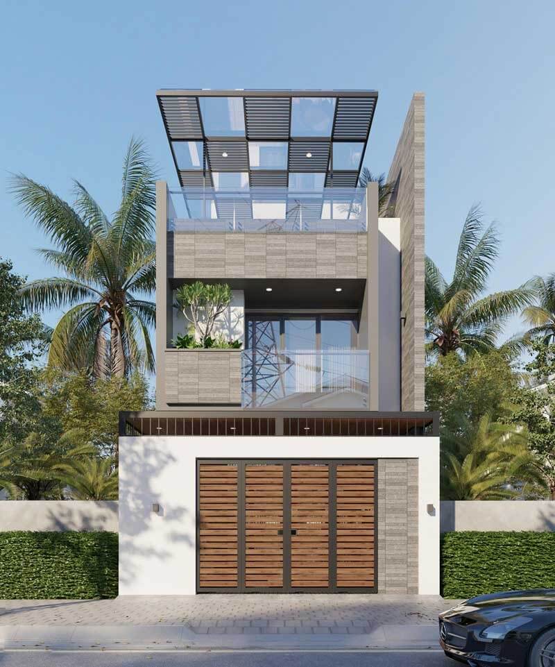 Mẫu nhà 1 trệt 1 lầu 1 sân thượng 3