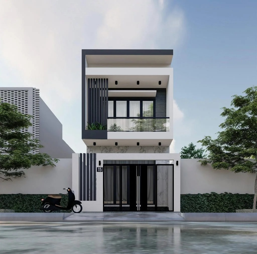 Mẫu nhà 1 trệt 1 lầu đẹp với 3 phòng ngủ 1