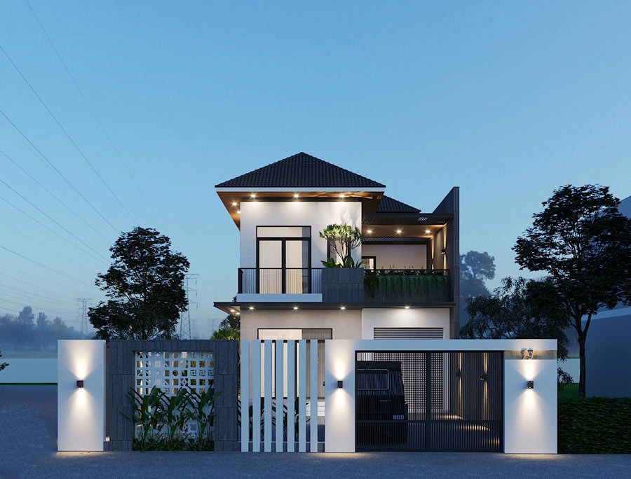 Mẫu nhà 1 trệt 1 lầu đẹp với 3 phòng ngủ 3