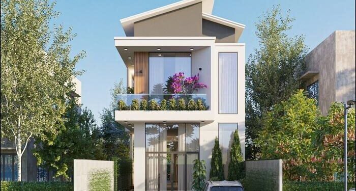 Mẫu nhà 1 trệt 1 lầu hiện đại 2