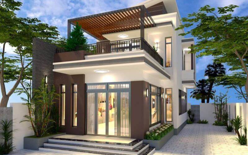 Mẫu nhà 1 trệt 1 lầu hiện đại 3