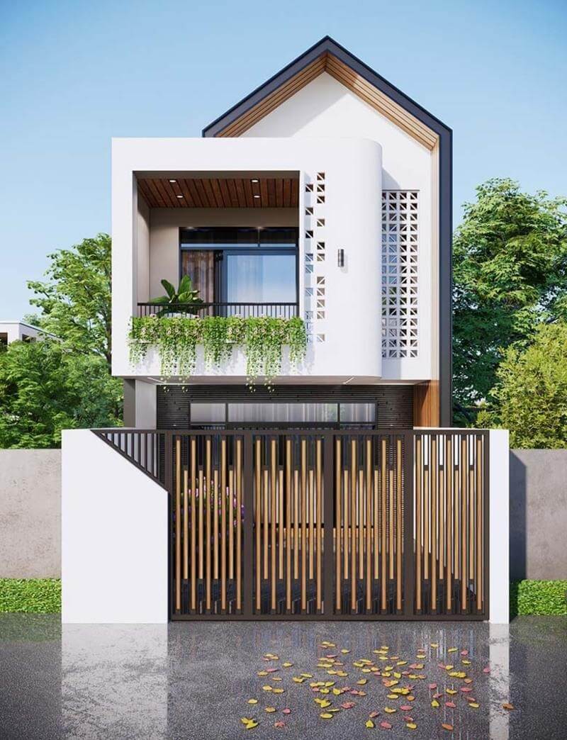 Mẫu nhà 1 trệt 1 lầu tại vùng quê 3