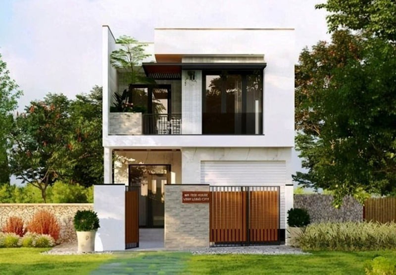 Mẫu nhà 1 trệt 1 lầu tại vùng quê `