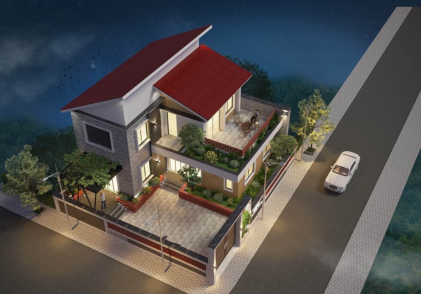 mau-nha-10x10-2-tang-mai-lech-pha-cach-va-doc-dao Mẫu nhà 10x10 2 tầng mái lệch – Phá cách và độc đáo