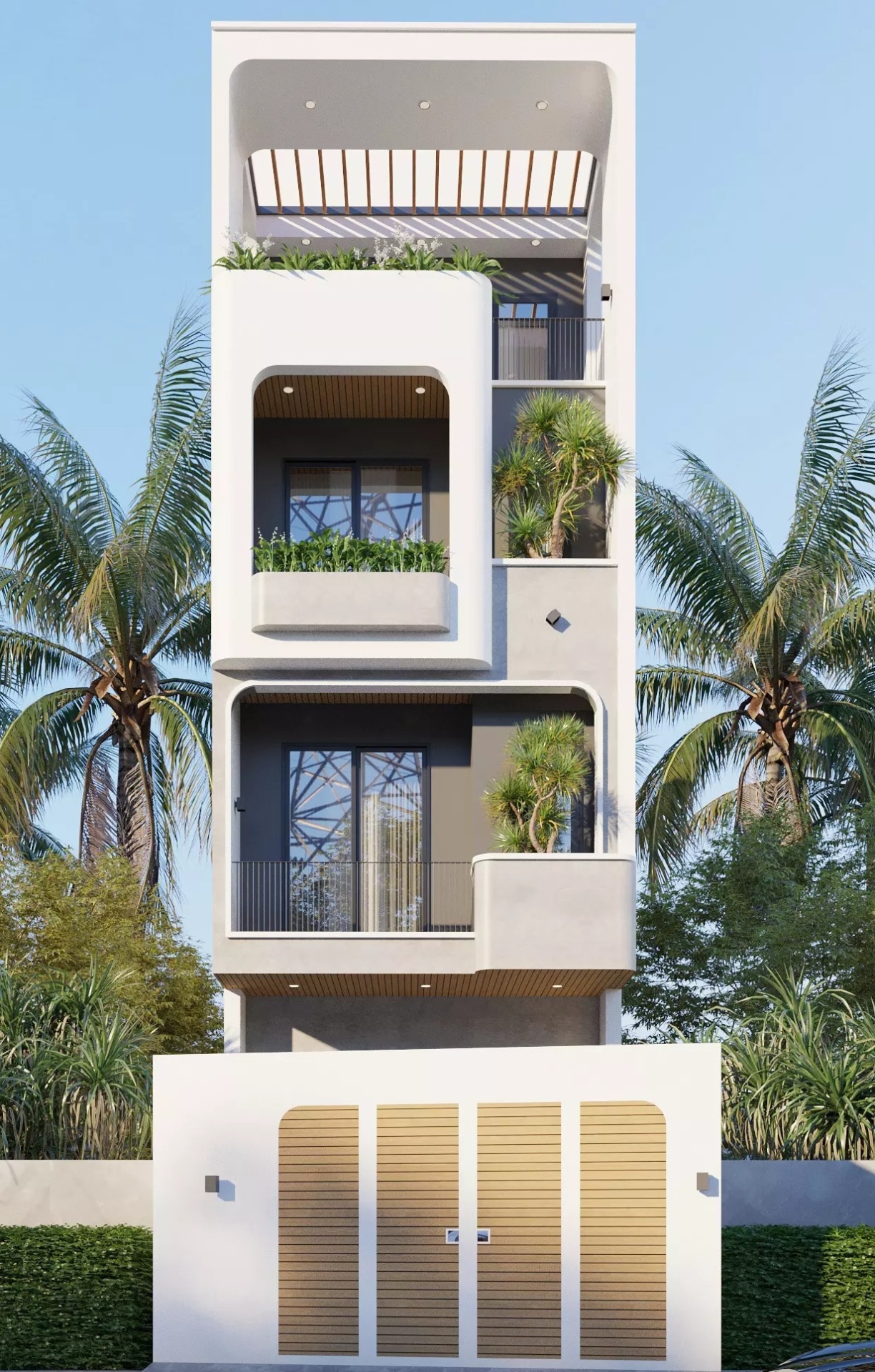 Mẫu nhà 5×24 đẹp 3 tầng thiết kế tối ưu lấy ánh sáng tối đa