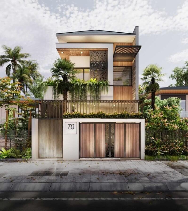 Mẫu nhà 7x15m 2 tầng hiện đại, sang trọng