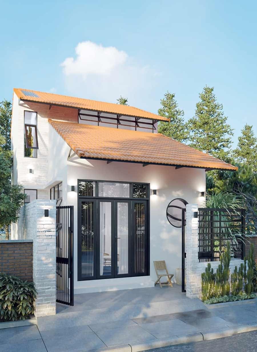 Mẫu nhà cấp 4 đẹp 5x10m với gác lửng