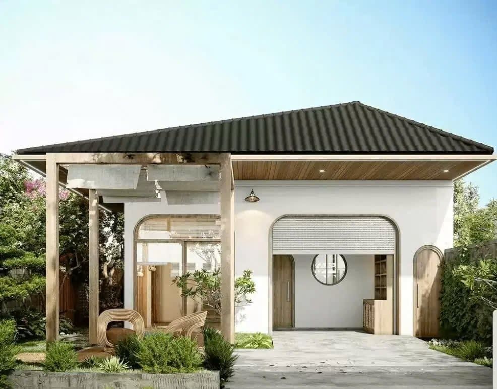 Mẫu nhà cấp 4 đẹp 5x10m mái nhật