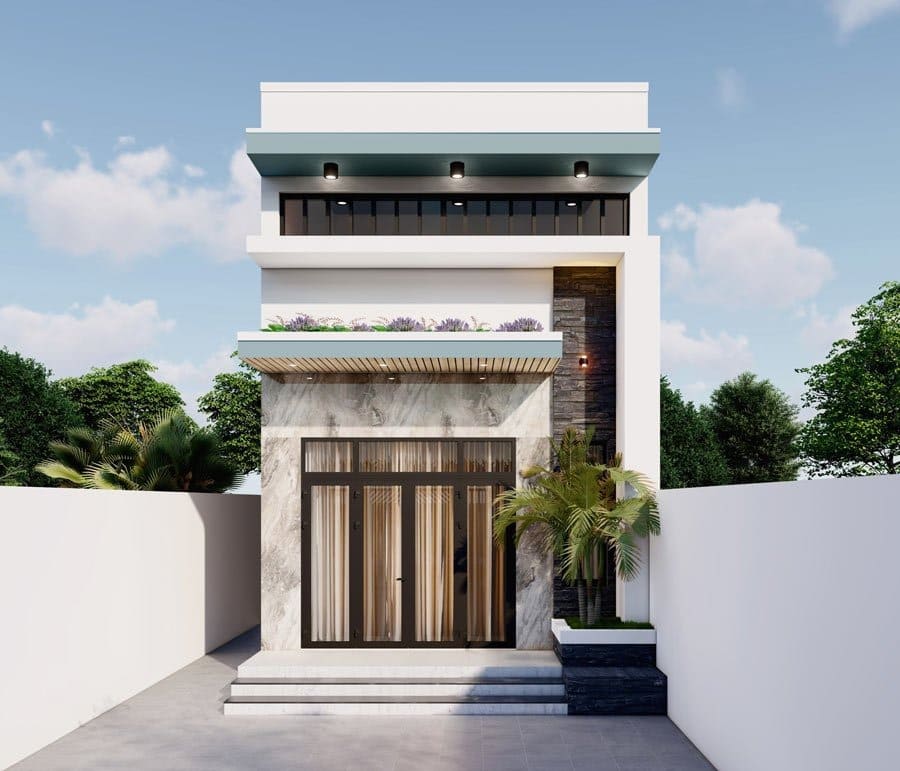 Mẫu nhà cấp 4 đẹp 5x10m hai phòng ngủ