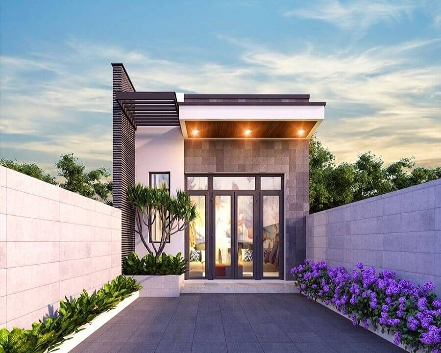 Mẫu nhà cấp 4 diện tích 5x16m 3 phòng ngủ hiện đại 2