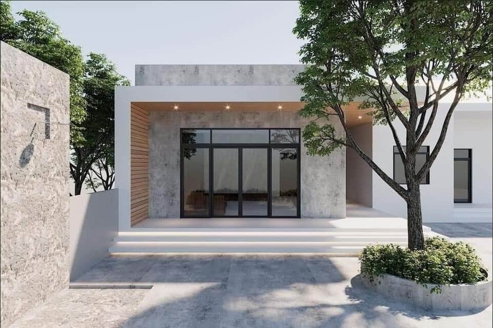 Mẫu nhà cấp 4 diện tích 5x16m 3 phòng ngủ hiện đại 4