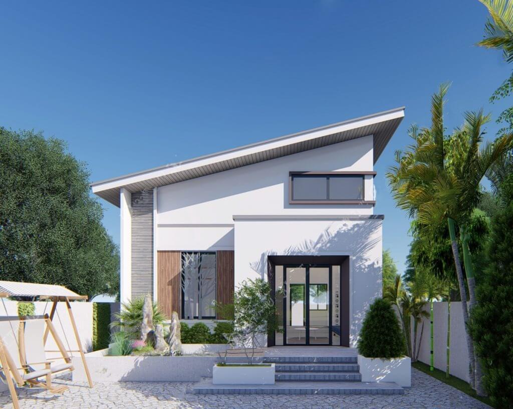 Mẫu nhà cấp 4 diện tích 5x16m 3 phòng ngủ hiện đại 7