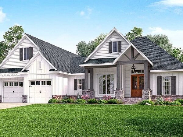 Mẫu nhà cấp 4 mái chữ A phong cách châu Âu