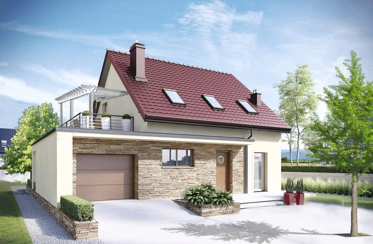 Mẫu nhà cấp 4 nhỏ đẹp 35m2 2