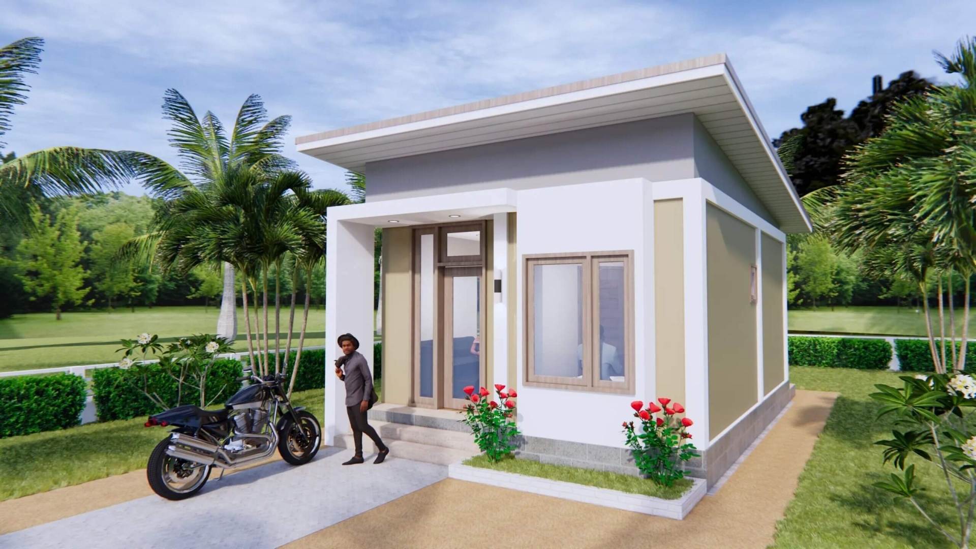 Mẫu nhà cấp 4 nhỏ đẹp 35m2 3