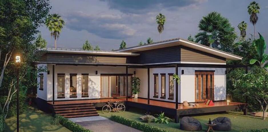 mau-nha-chu-l-1-tang-mai-lech-2 Mẫu nhà chữ L 1 tầng mái lệch 2