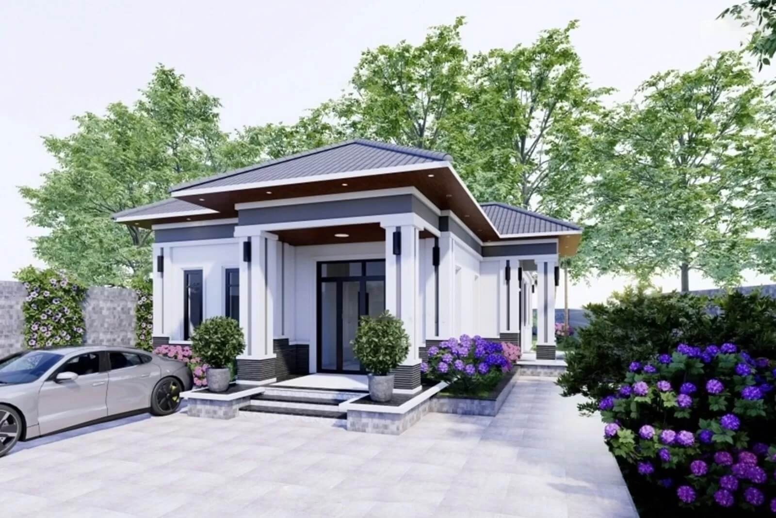 mau-nha-chu-l-1-tang-mai-nhat-2 Mẫu nhà chữ L 1 tầng mái Nhật 2