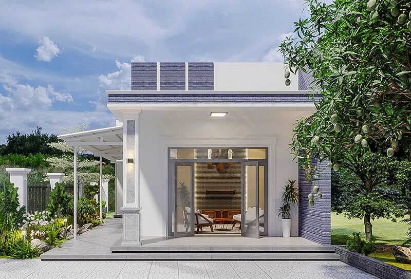 mau-nha-chu-l-cap-4-toi-gian-3 Mẫu nhà chữ L cấp 4 tối giản 1