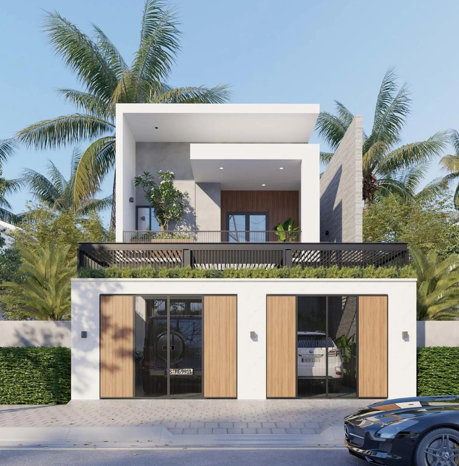 Mẫu nhà hai tầng mặt tiền rộng 7m