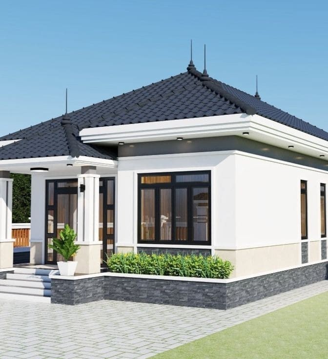 Mẫu nhà mái ngói theo phong cách Nhật Bản