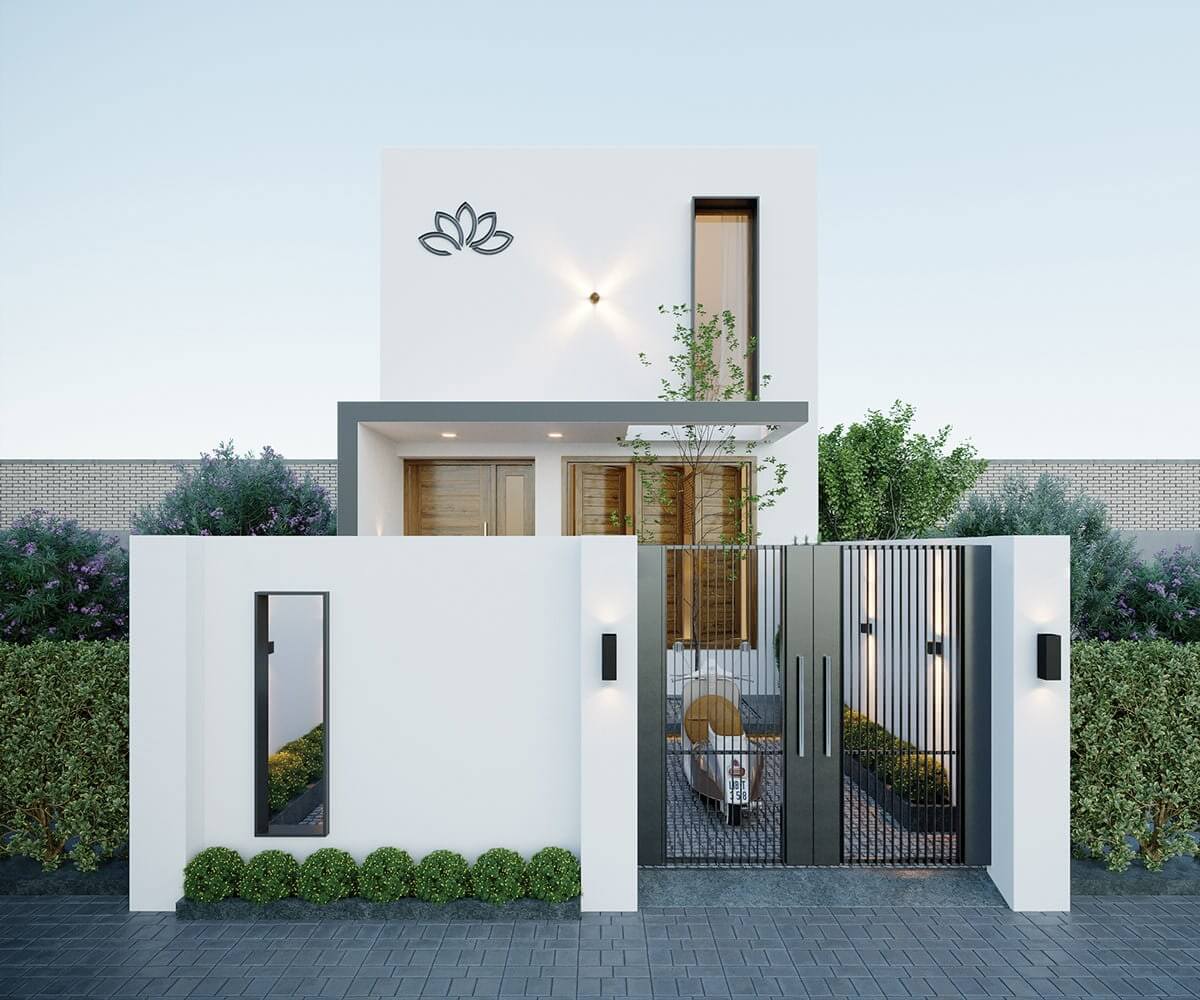 mau-nha-nho-24m2-mai-bang-3 Mẫu nhà nhỏ 24m2 mái bằng 3