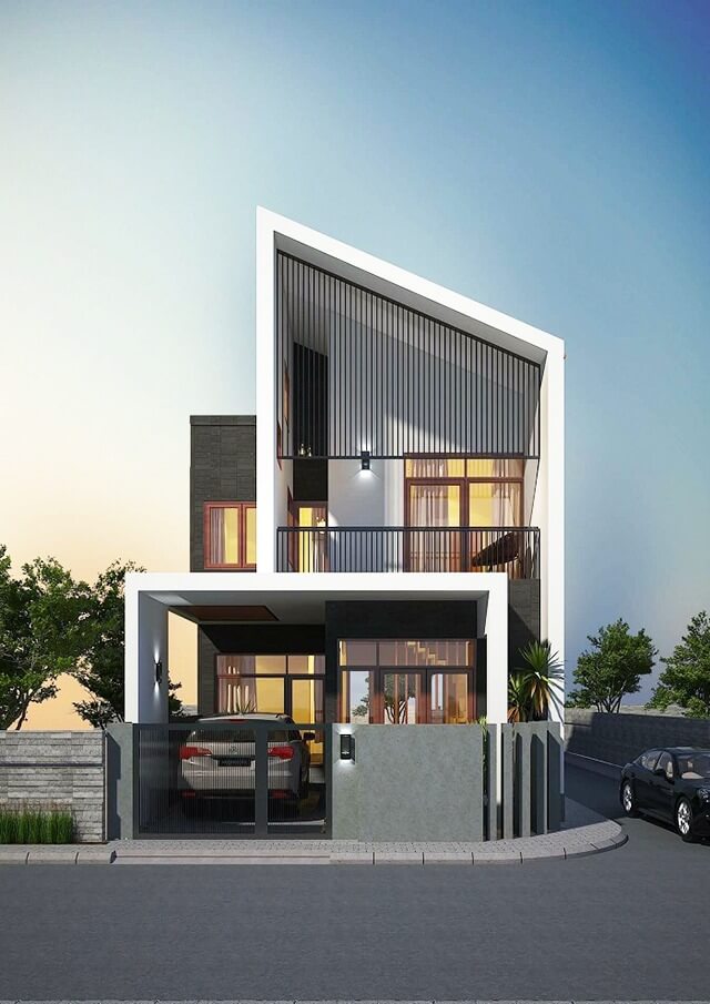 mau-nha-nho-4x10m-mai-lech-mau-trang-tinh-khoi-4 Mẫu nhà nhỏ 4x10m mái lệch màu trắng tinh khôi 4